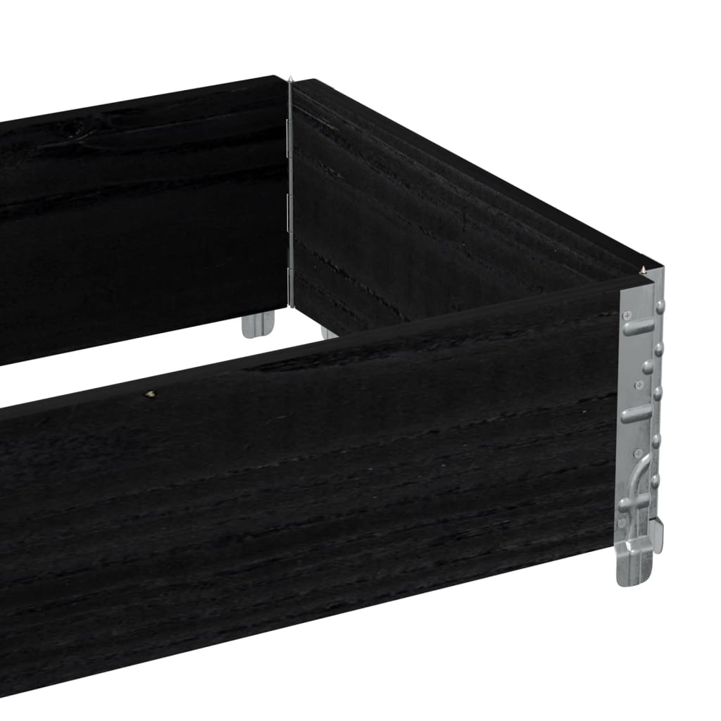 palleramme 100x50 cm massivt fyrretræ sort