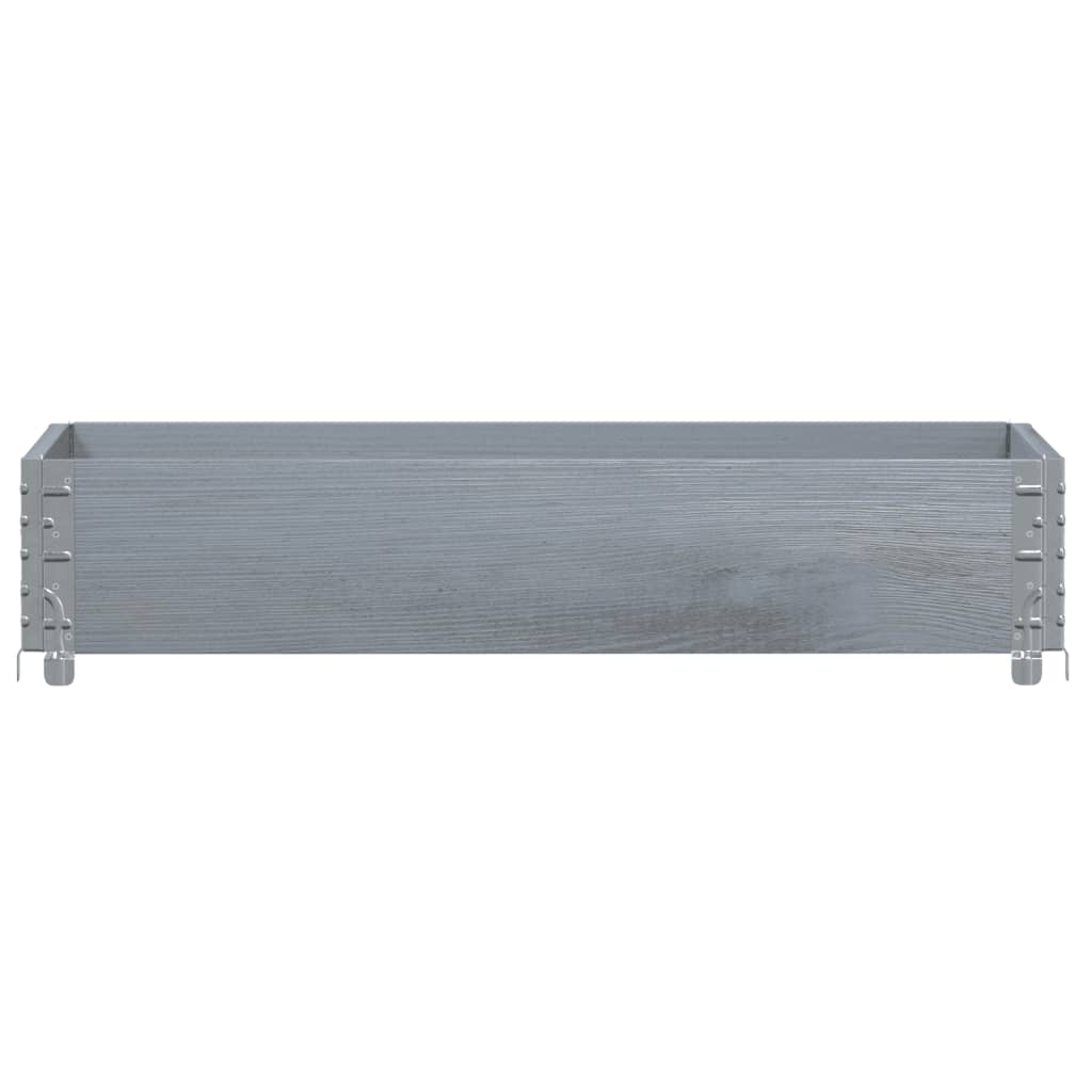 palleramme 100x50 cm massivt fyrretræ grå