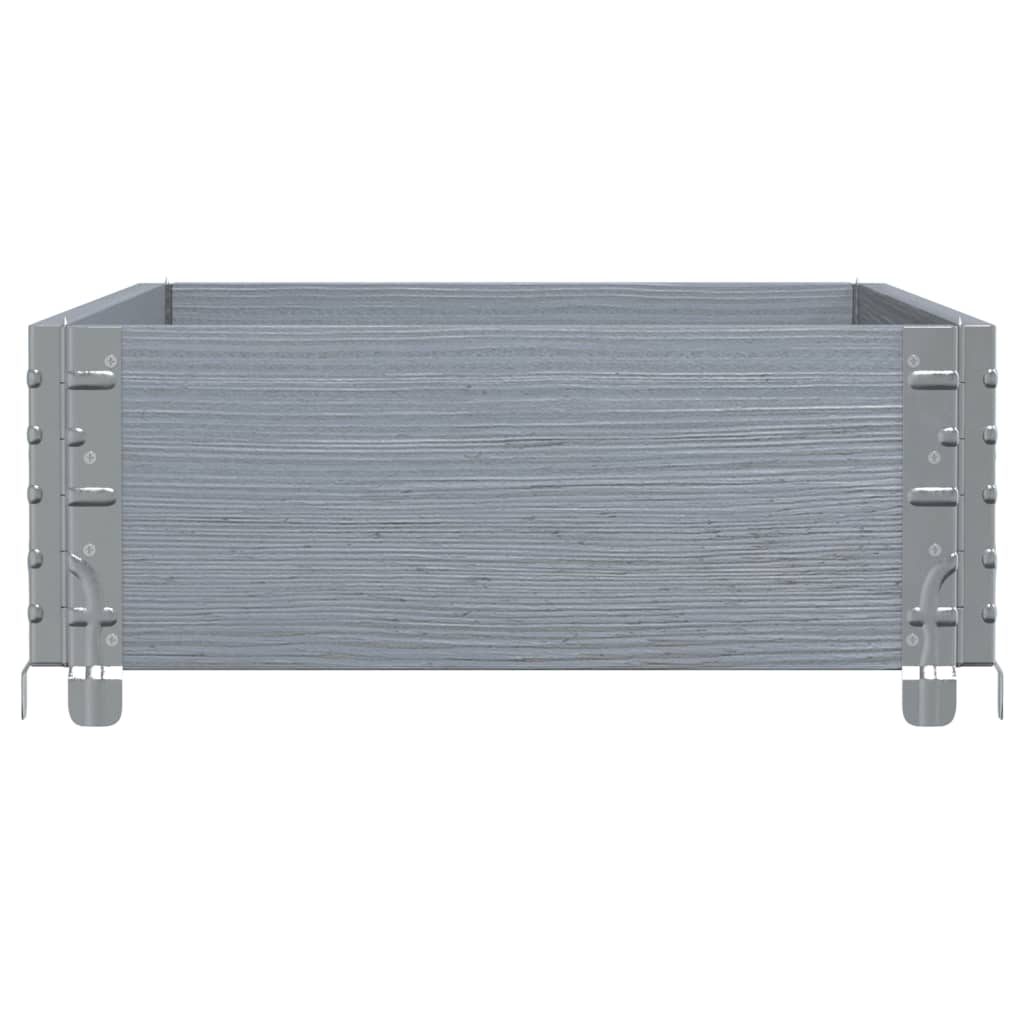 palleramme 100x50 cm massivt fyrretræ grå