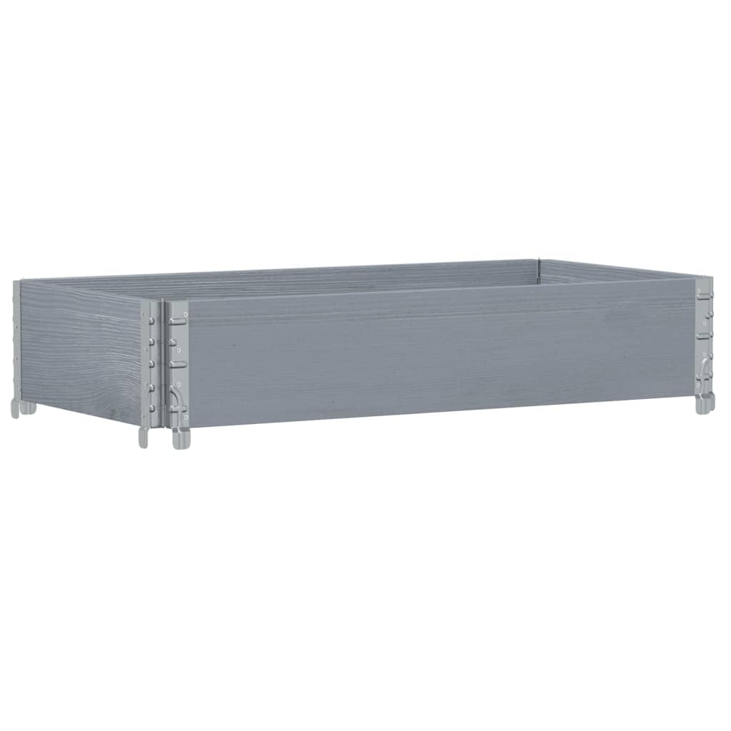 palleramme 100x50 cm massivt fyrretræ grå
