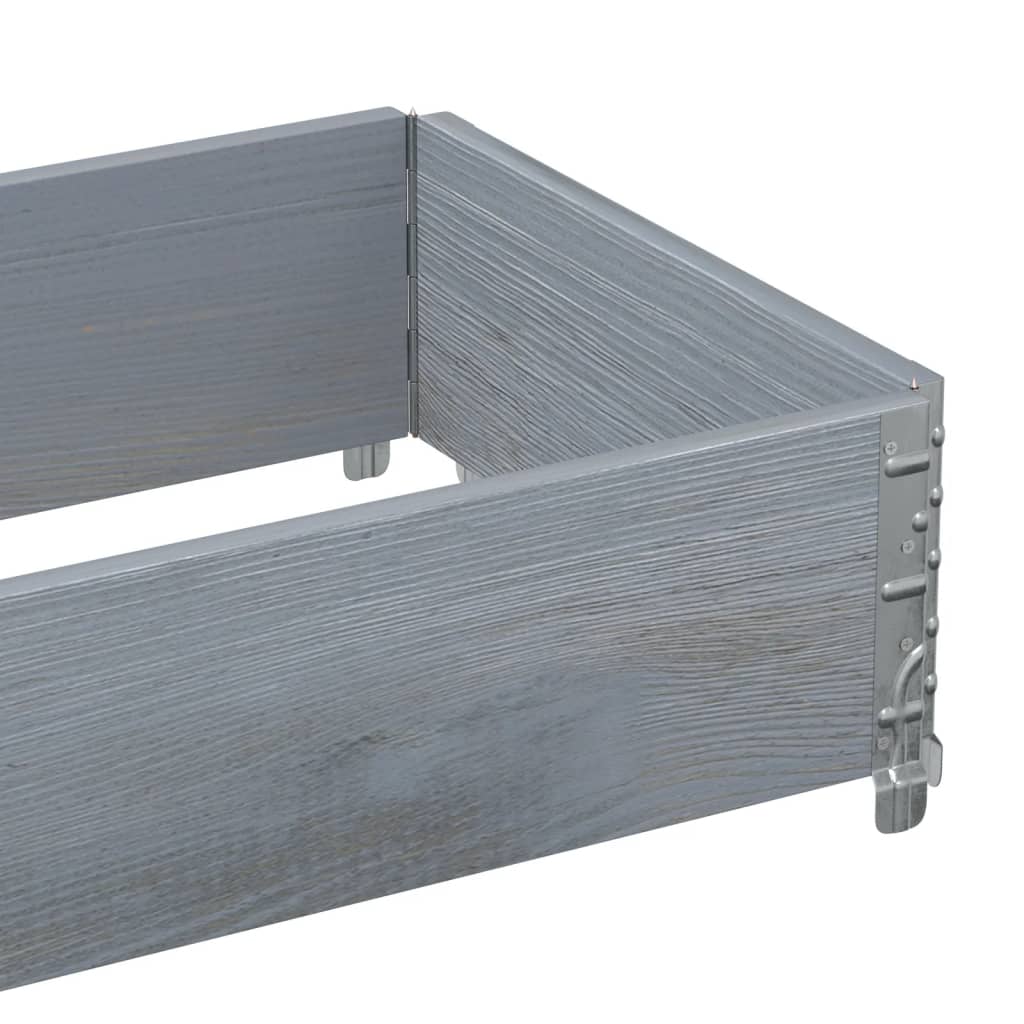 palleramme 100x50 cm massivt fyrretræ grå