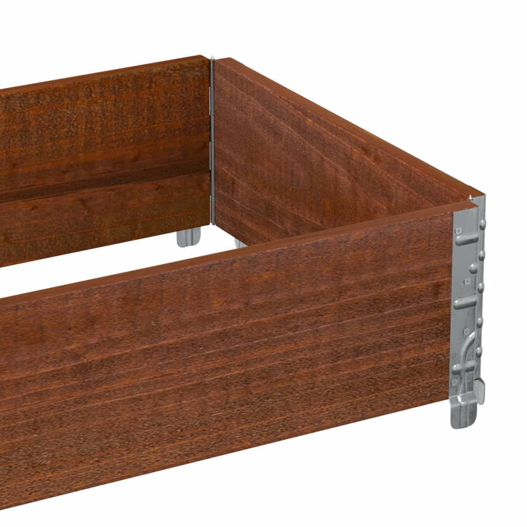 palleramme 100x50 cm massivt fyrretræ brun