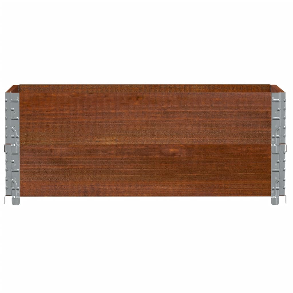 pallerammer 2 stk. 100x50 cm massivt fyrretræ brun