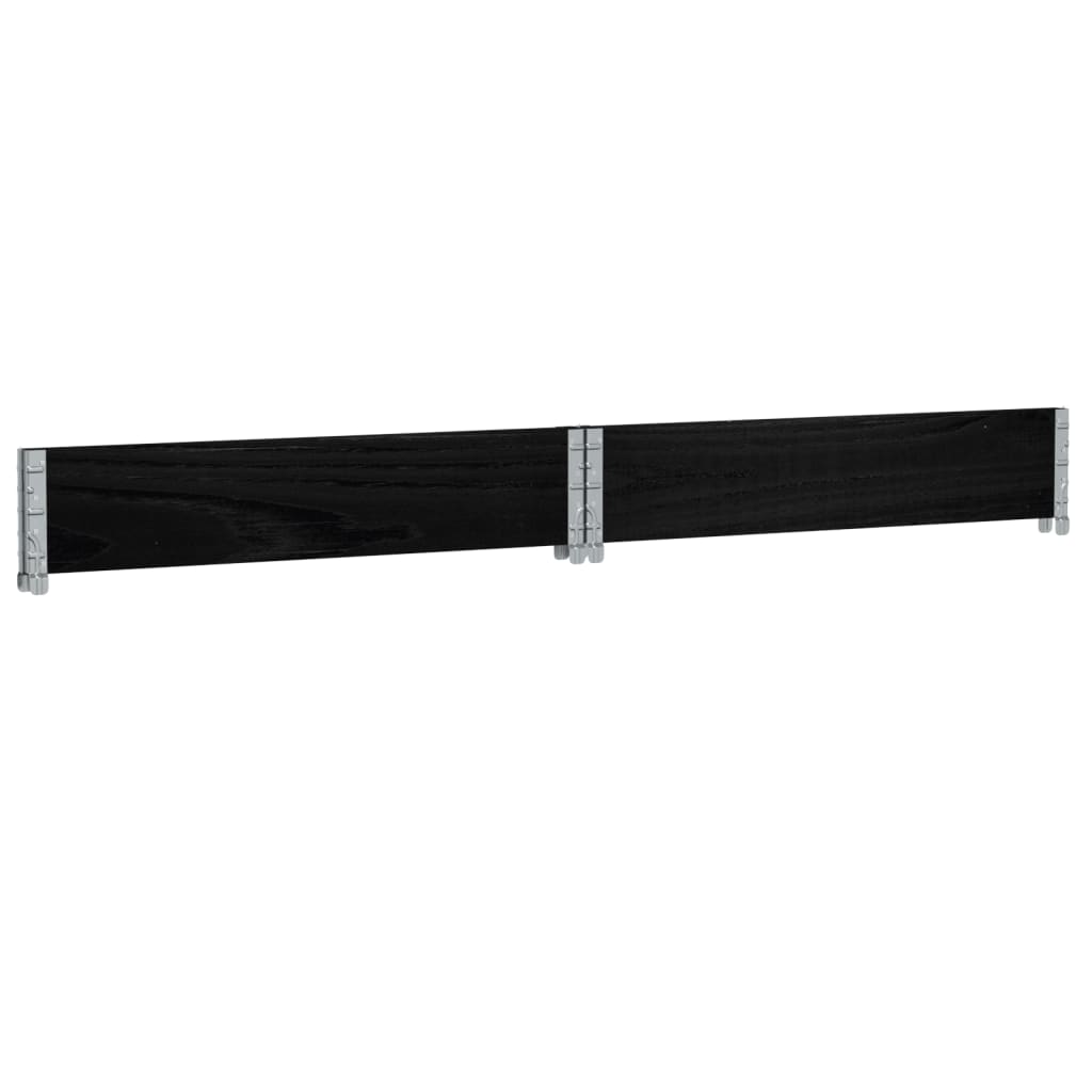 palleramme 100x100 cm massivt fyrretræ sort