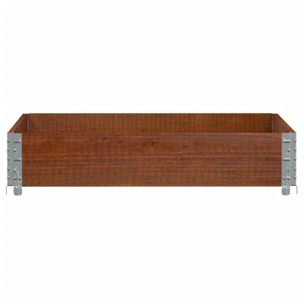 palleramme 100x100 cm massivt fyrretræ brun