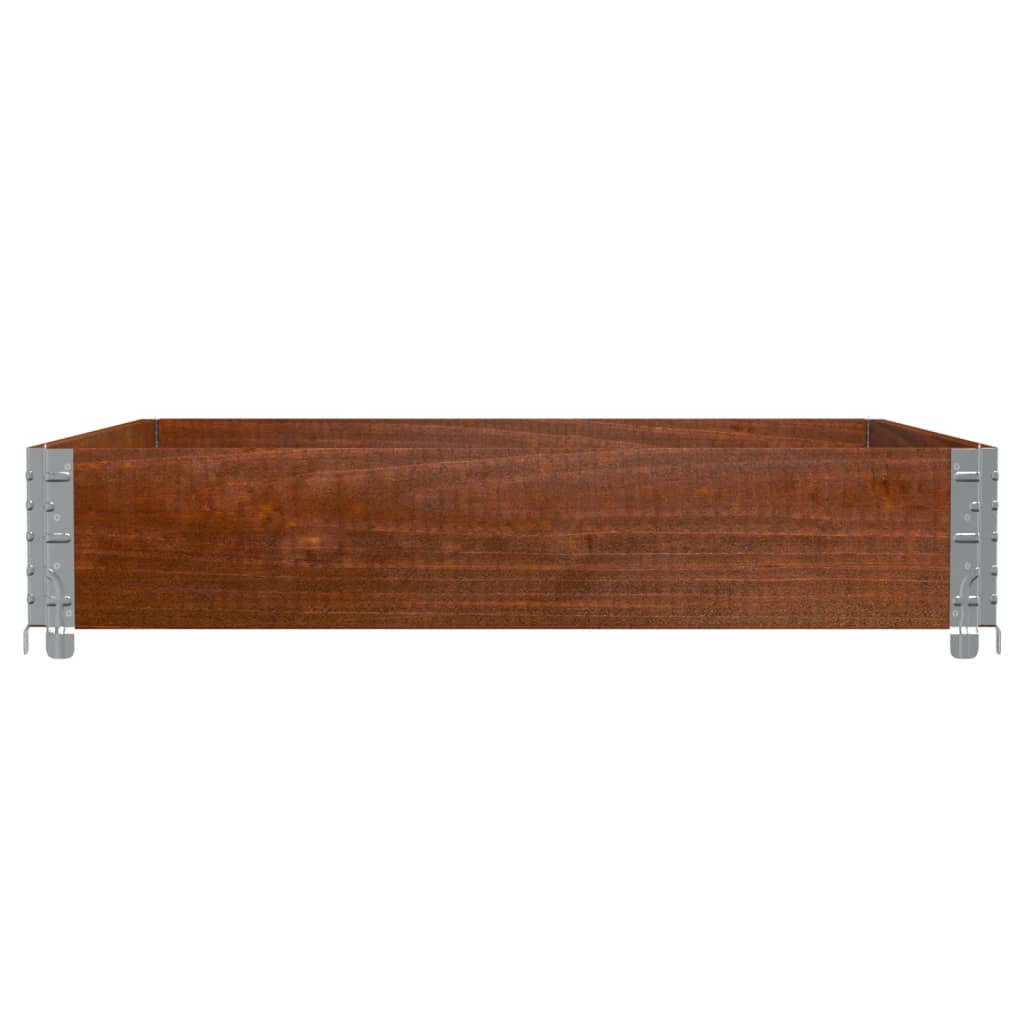 palleramme 100x100 cm massivt fyrretræ brun