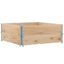 pallerammer 2 stk. 100x100 cm massivt fyrretræ