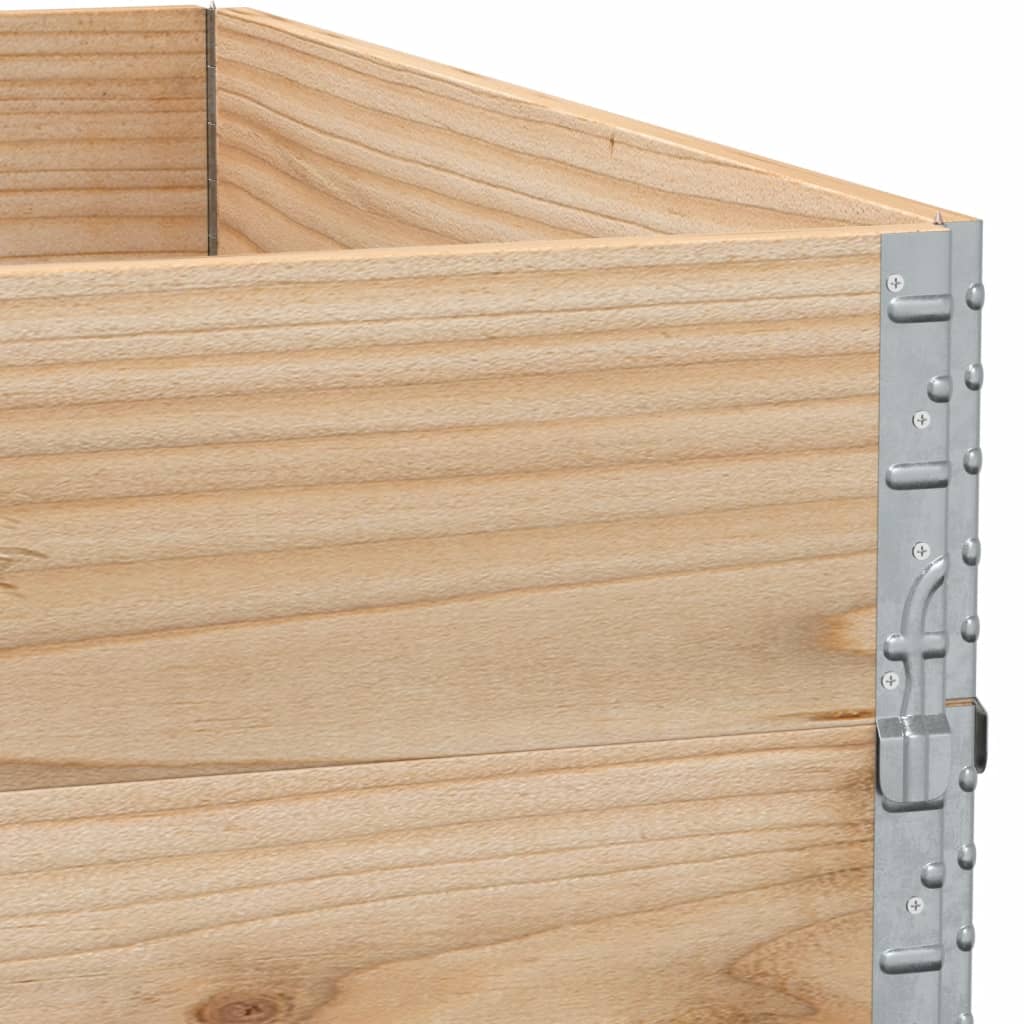 pallerammer 2 stk. 100x100 cm massivt fyrretræ