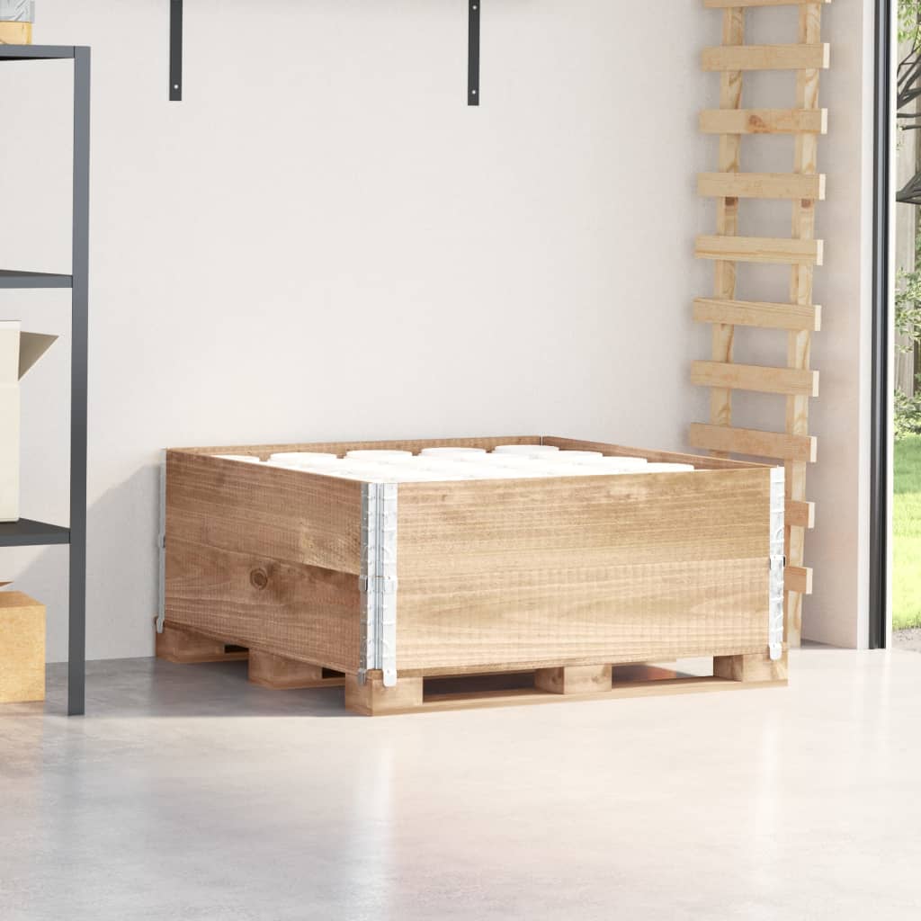 pallerammer 2 stk. 100x100 cm massivt fyrretræ