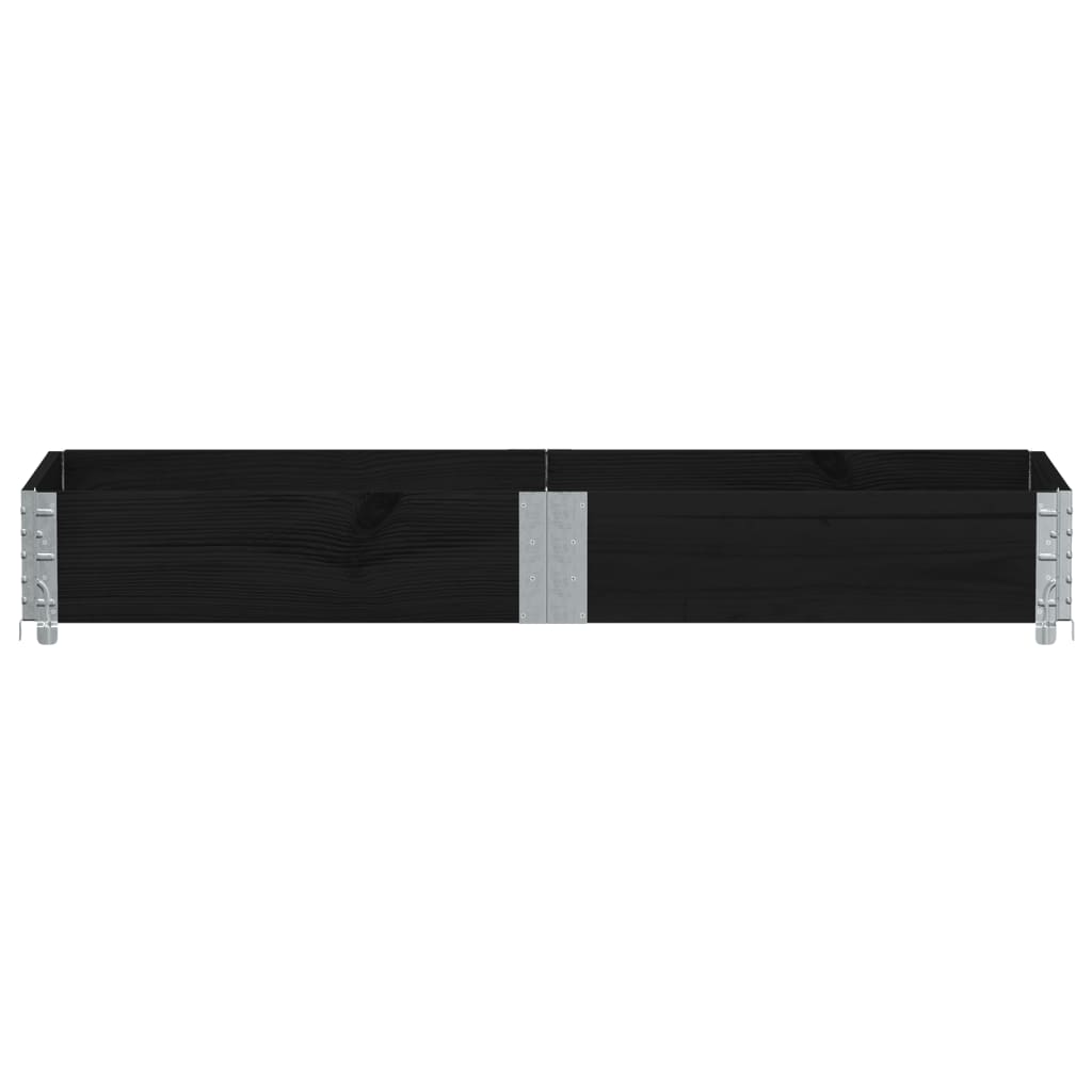 palleramme 150x50 cm massivt fyrretræ sort