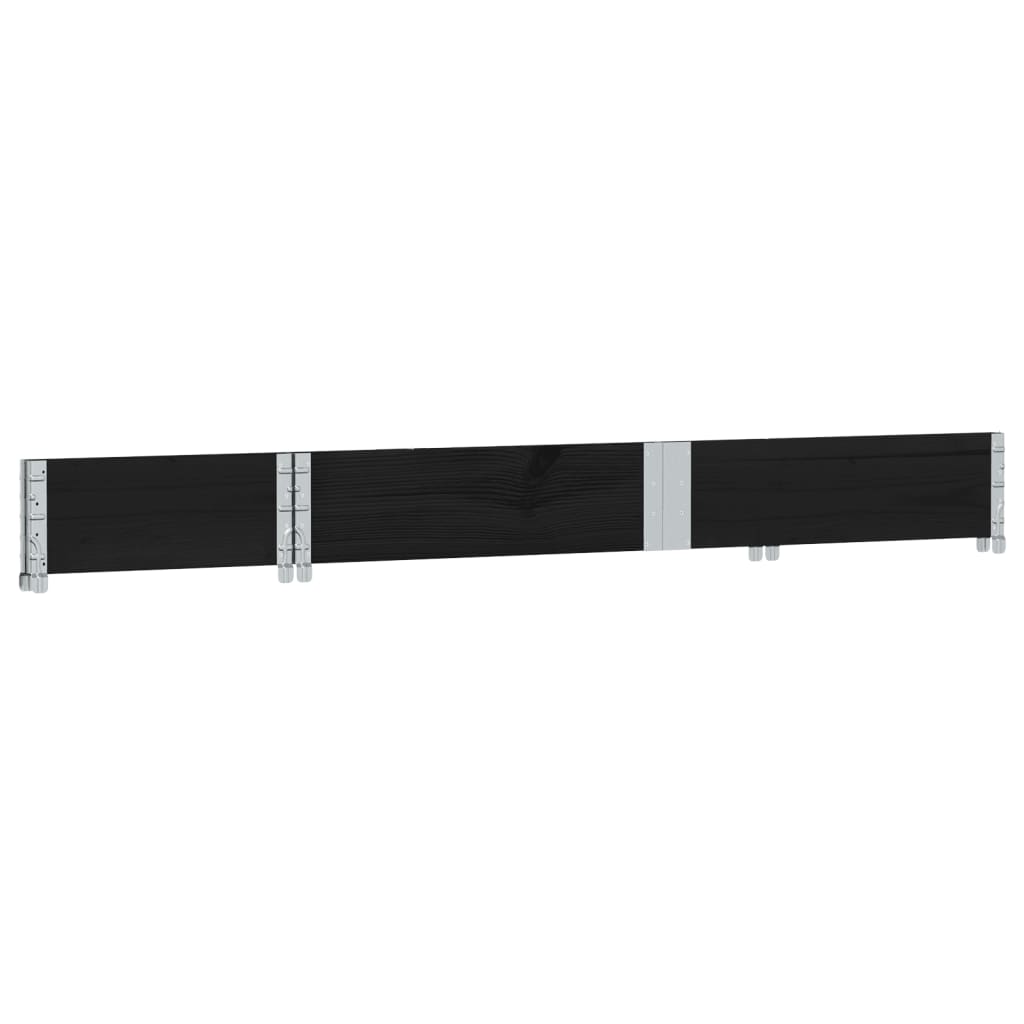 palleramme 150x50 cm massivt fyrretræ sort