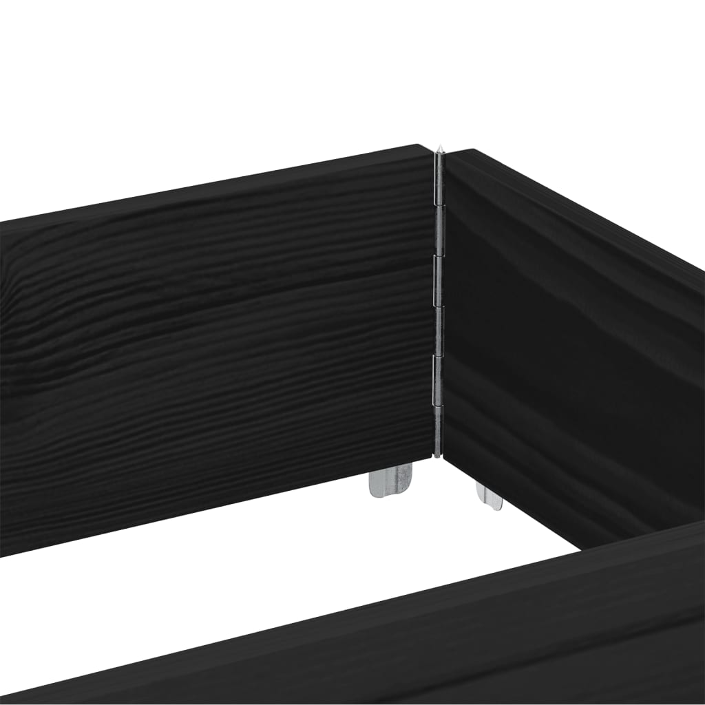 palleramme 150x50 cm massivt fyrretræ sort
