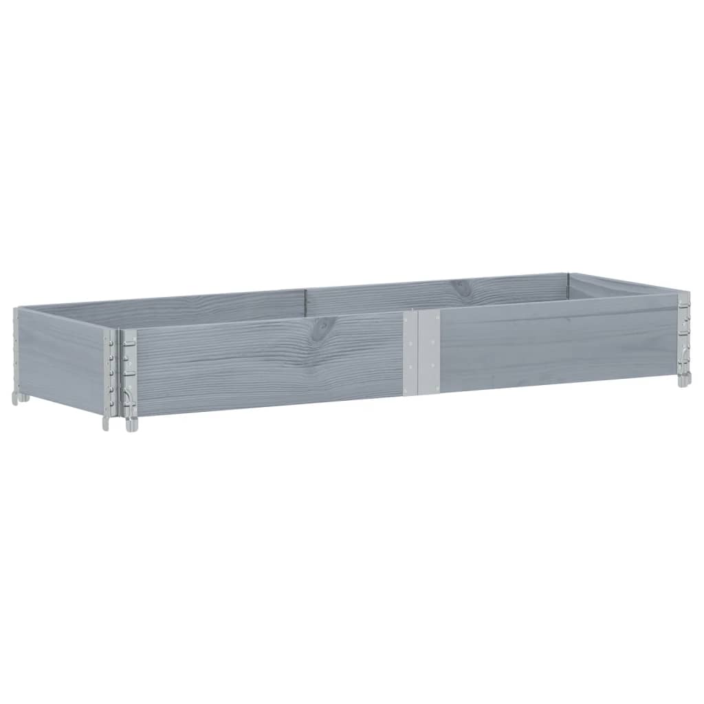 palleramme 150x50 cm massivt fyrretræ grå
