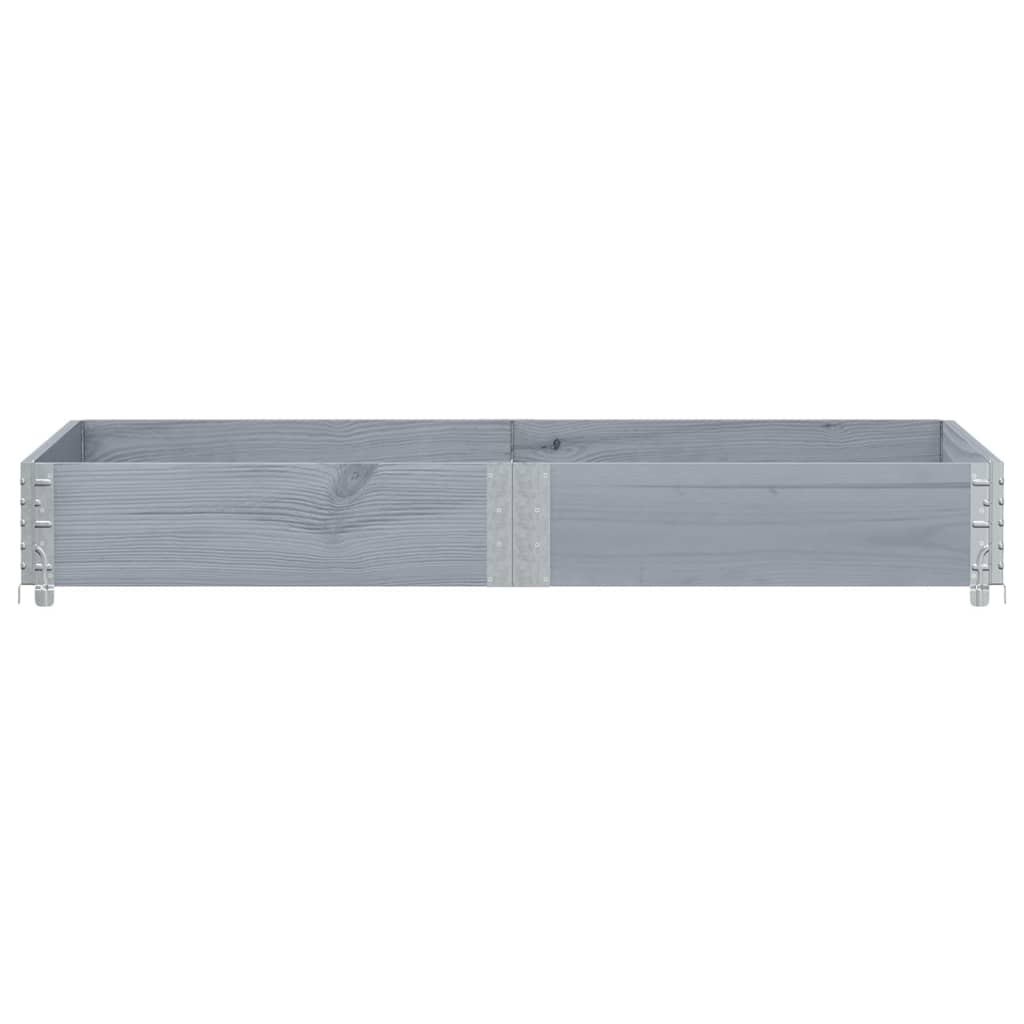 palleramme 150x50 cm massivt fyrretræ grå