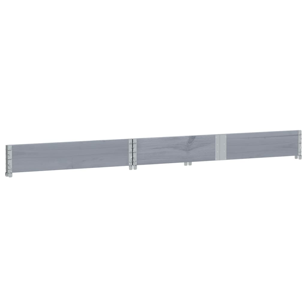 palleramme 150x50 cm massivt fyrretræ grå