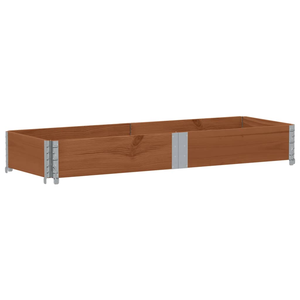 palleramme 150x50 cm massivt fyrretræ brun