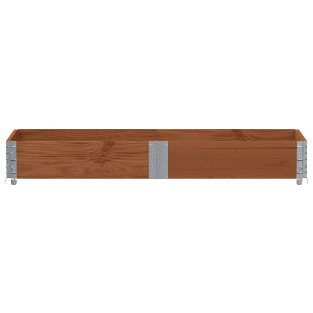 palleramme 150x50 cm massivt fyrretræ brun
