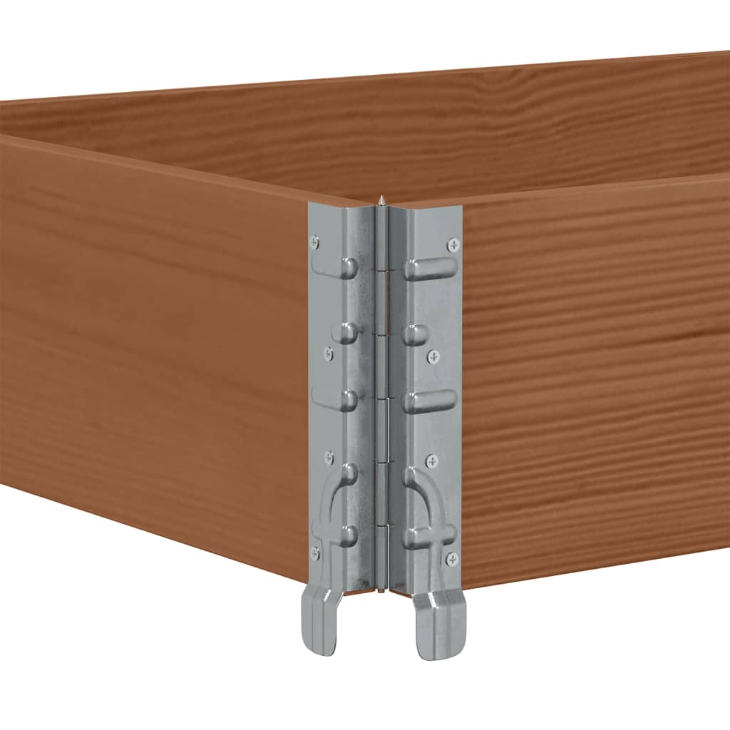 palleramme 150x50 cm massivt fyrretræ brun
