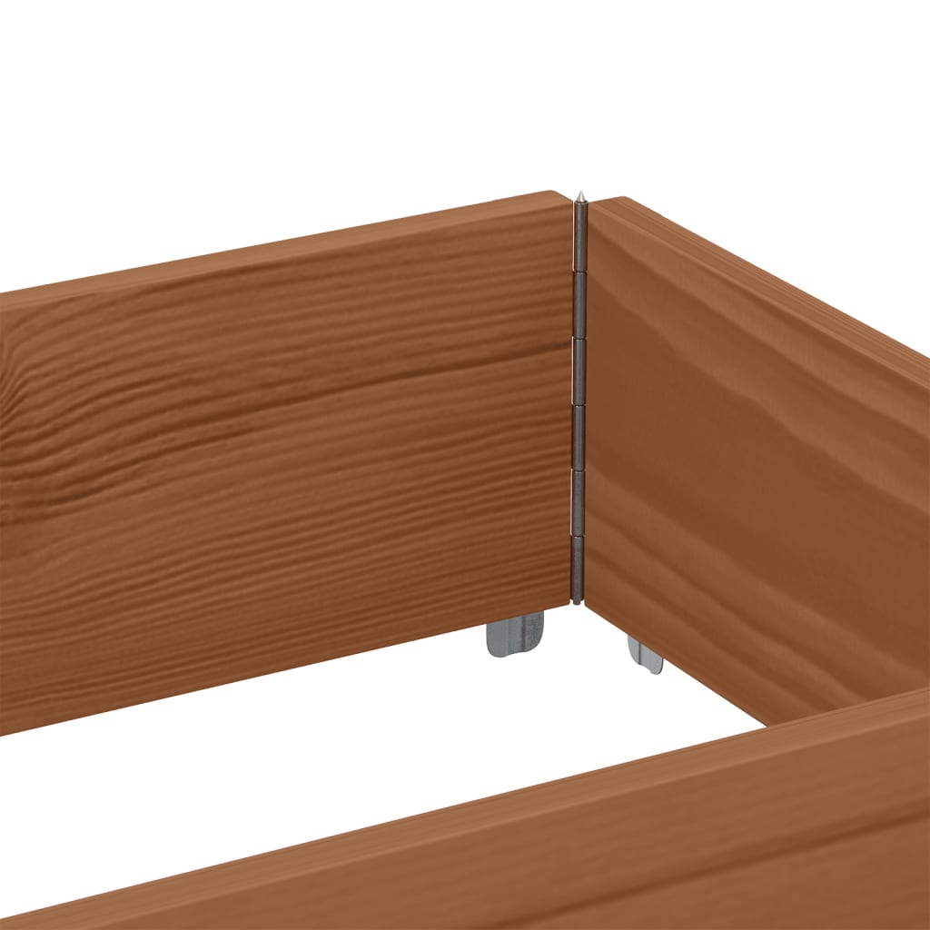 palleramme 150x50 cm massivt fyrretræ brun