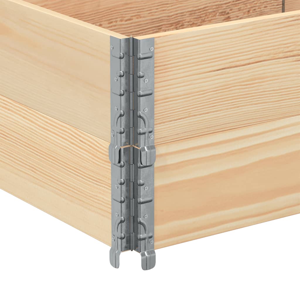 pallerammer 2 stk. 150x50 cm massivt fyrretræ