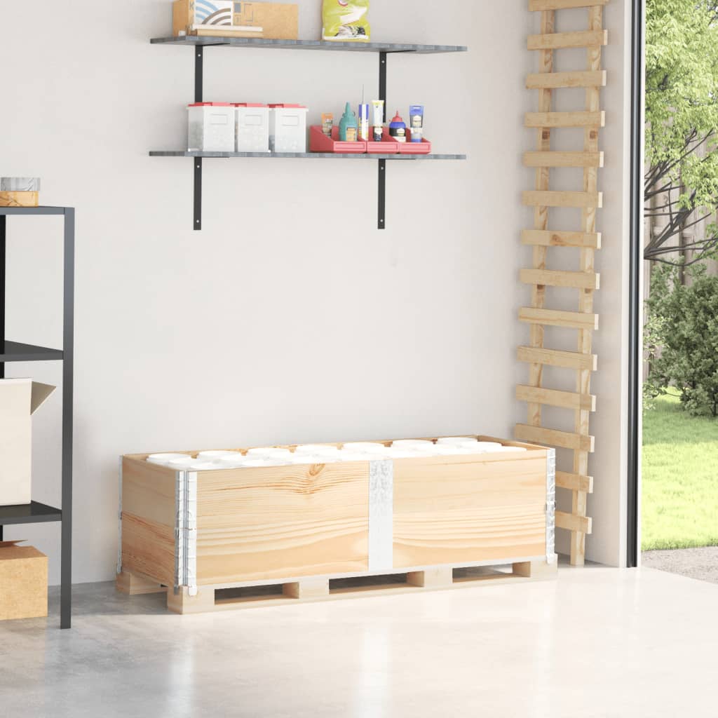 pallerammer 2 stk. 150x50 cm massivt fyrretræ
