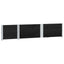 pallerammer 2 stk. 150x50 cm massivt fyrretræ sort