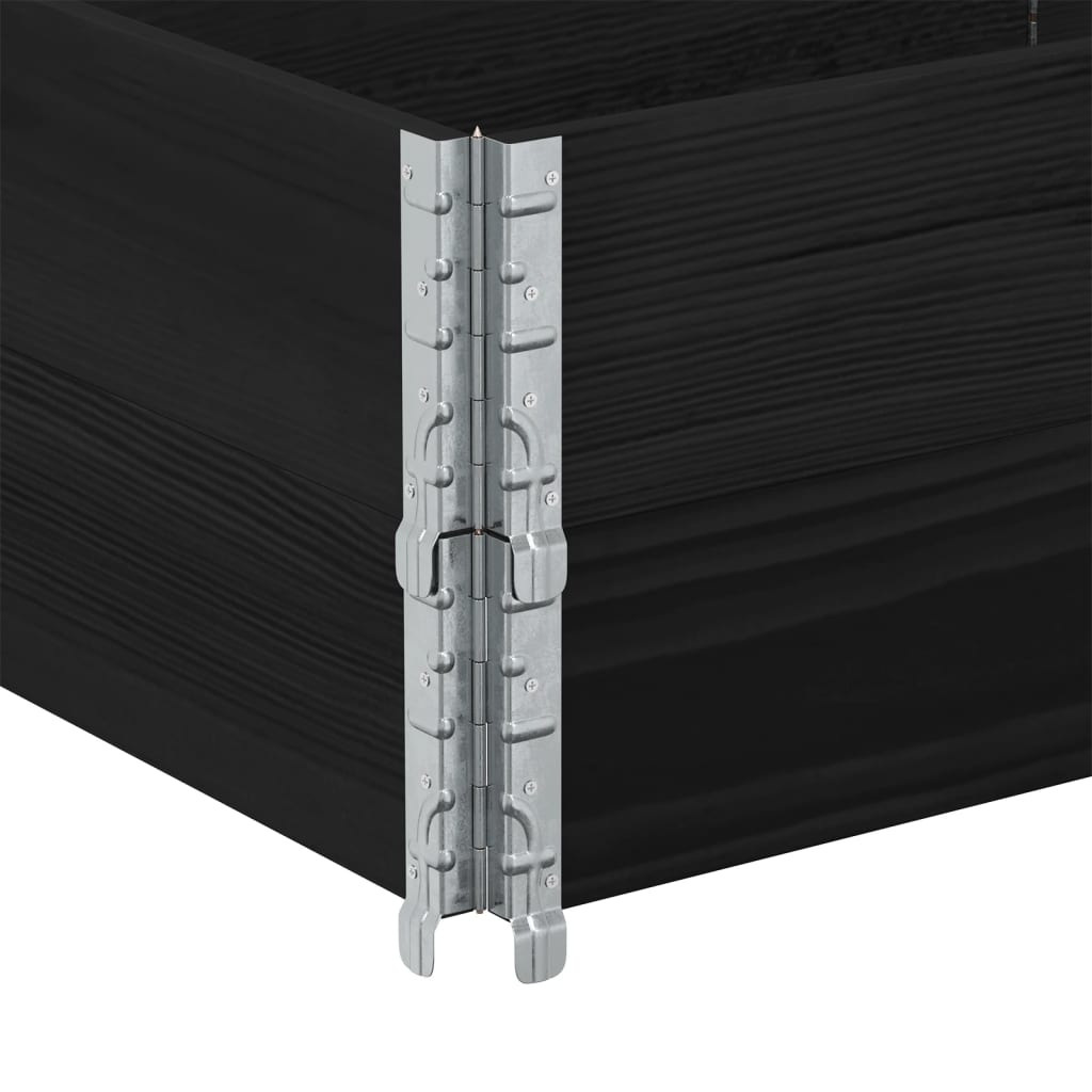 pallerammer 2 stk. 150x50 cm massivt fyrretræ sort