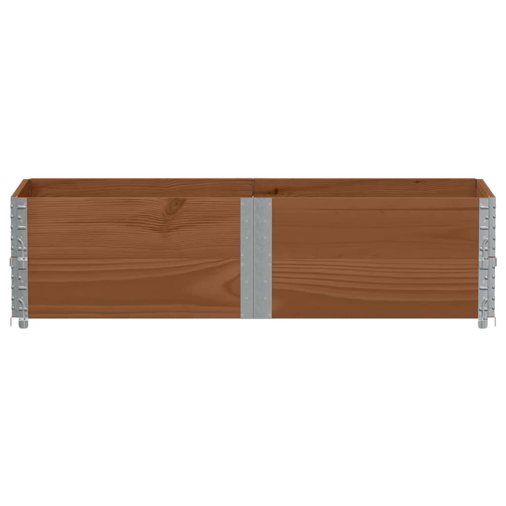 pallerammer 2 stk. 150x50 cm massivt fyrretræ brun