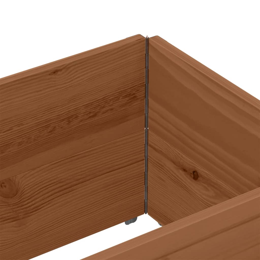 pallerammer 2 stk. 150x50 cm massivt fyrretræ brun