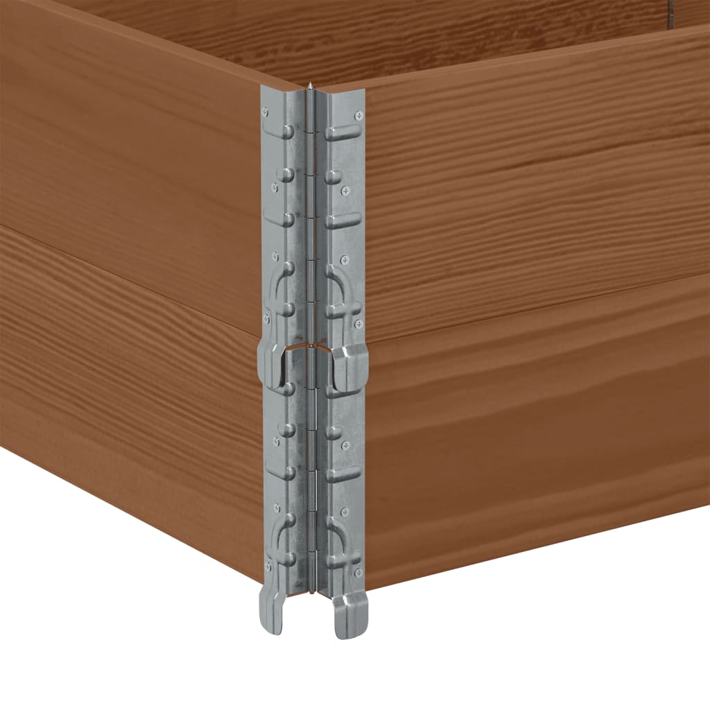pallerammer 2 stk. 150x50 cm massivt fyrretræ brun
