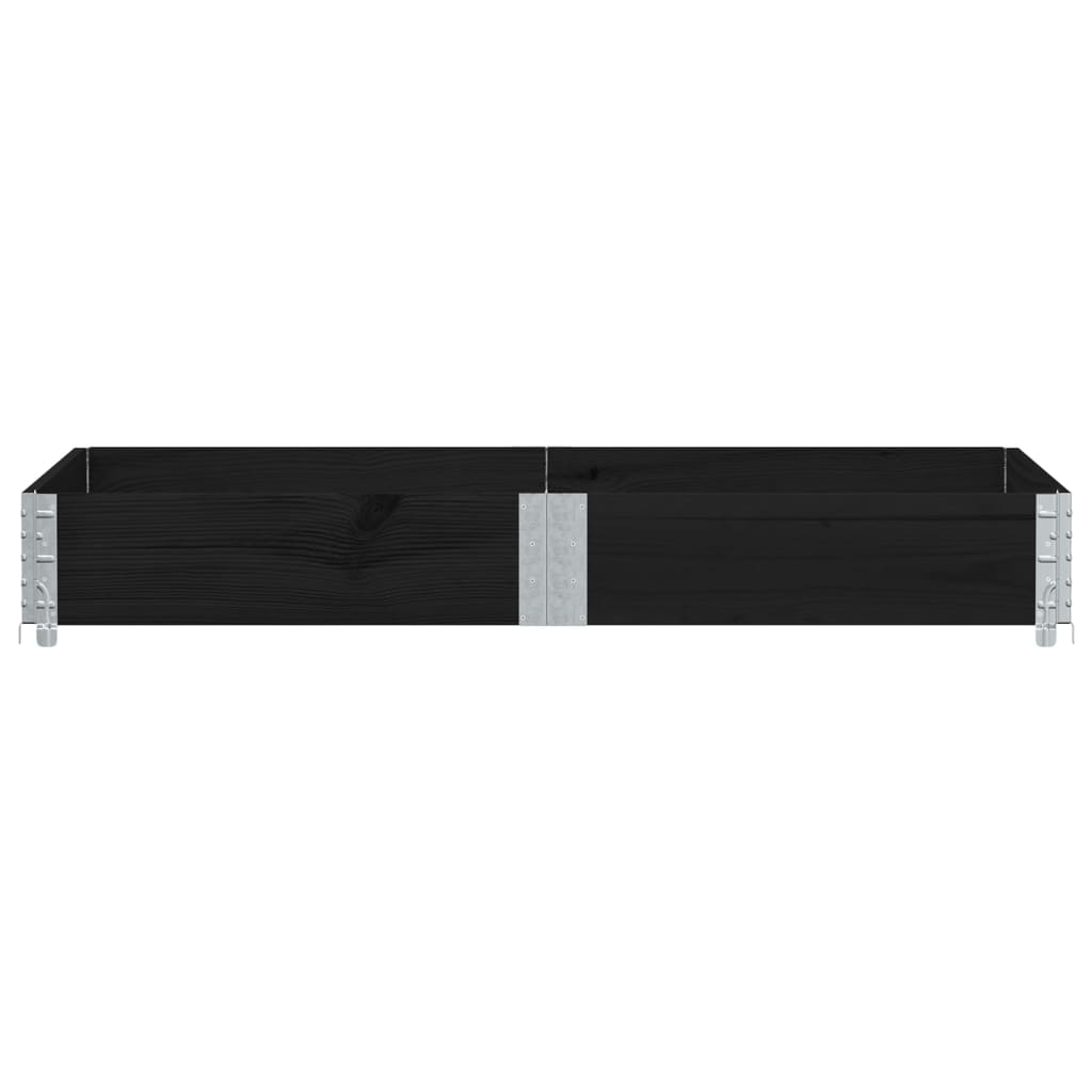 palleramme 150x100 cm massivt fyrretræ sort