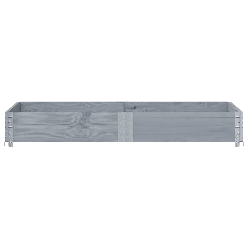 palleramme 150x100 cm massivt fyrretræ grå