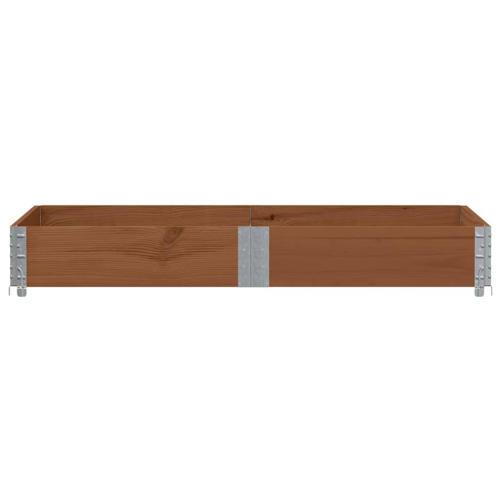 palleramme 150x100 cm massivt fyrretræ brun