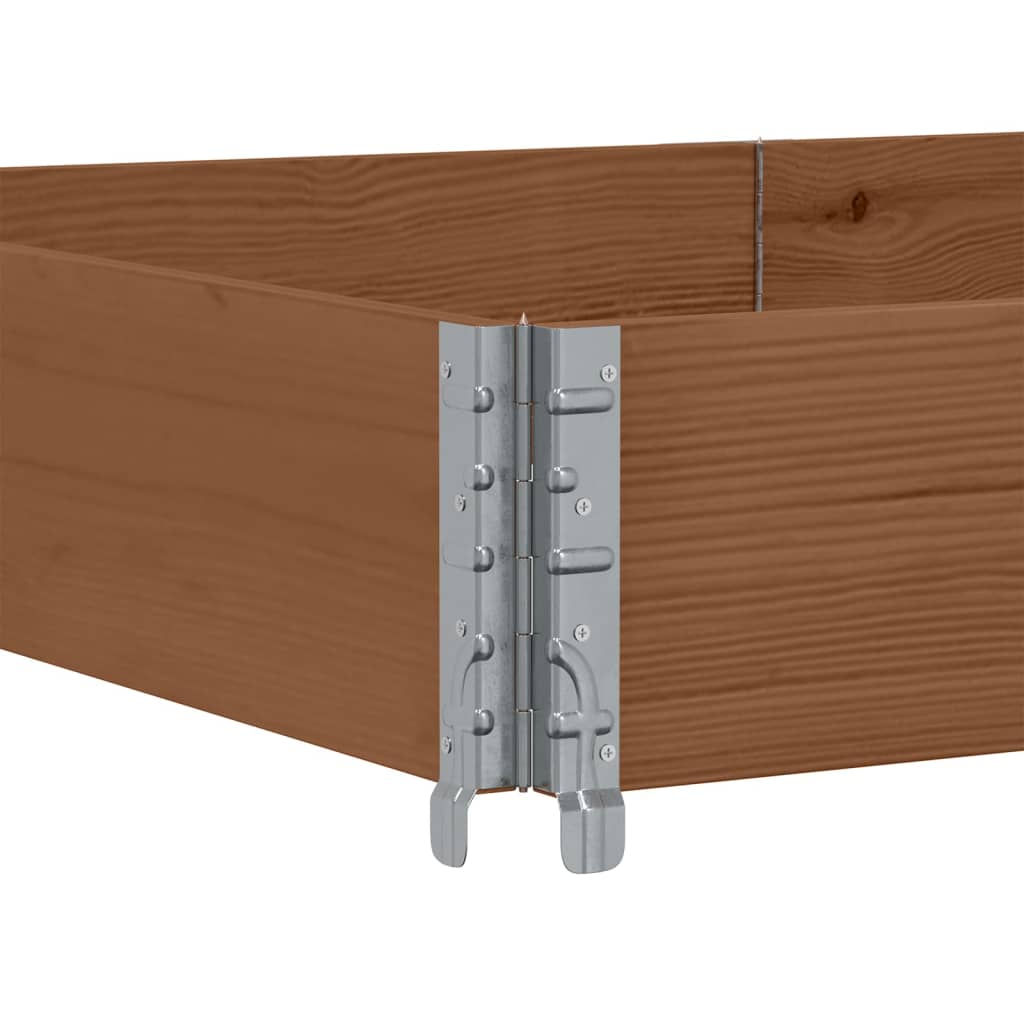palleramme 150x100 cm massivt fyrretræ brun