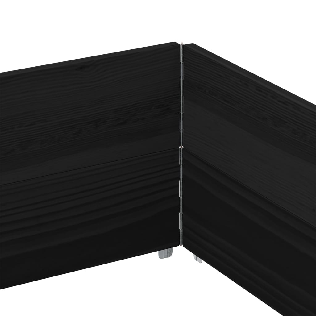 pallerammer 2 stk. 150x100 cm massivt fyrretræ sort