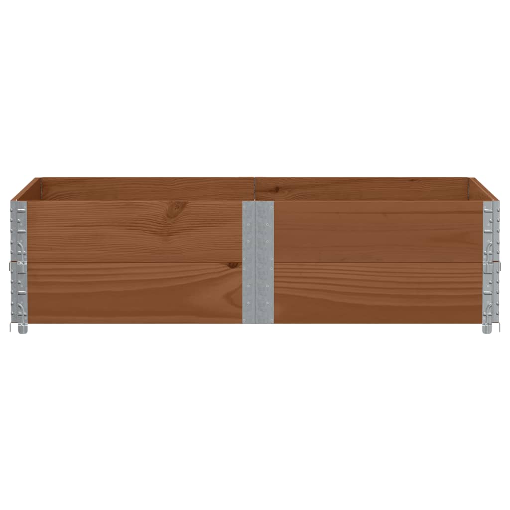 pallerammer 2 stk. 150x100 cm massivt fyrretræ brun