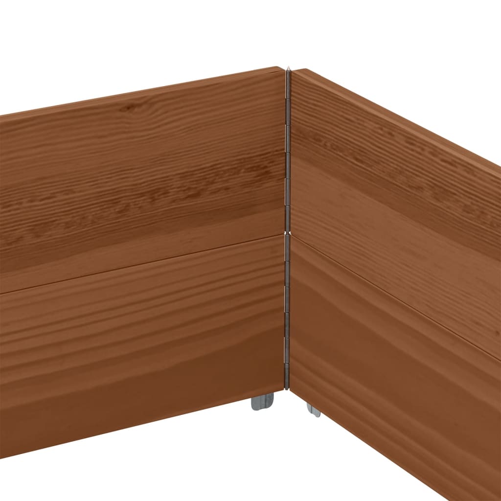 pallerammer 2 stk. 150x100 cm massivt fyrretræ brun