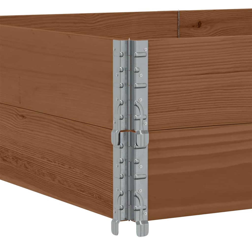 pallerammer 2 stk. 150x100 cm massivt fyrretræ brun