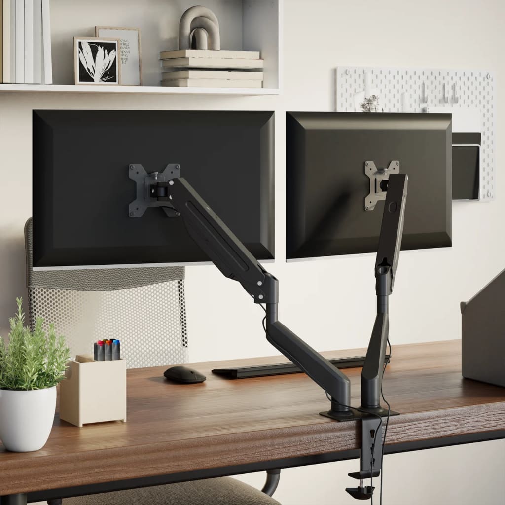 dobbelt skærmholder maks. 27" skærm gasfjeder 20 kg