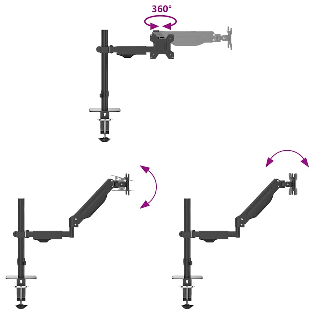 skærmholder maks. 27" gasfjeder 10 kg