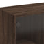 skab med låger 68x37x109 cm konstrueret træ brun egetræsfarve