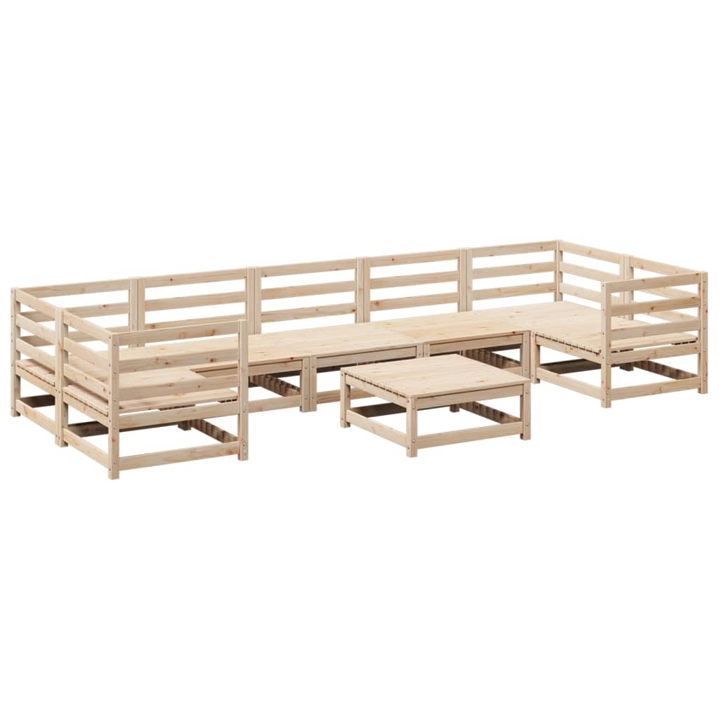 sofasæt til haven 8 dele massivt fyrretræ