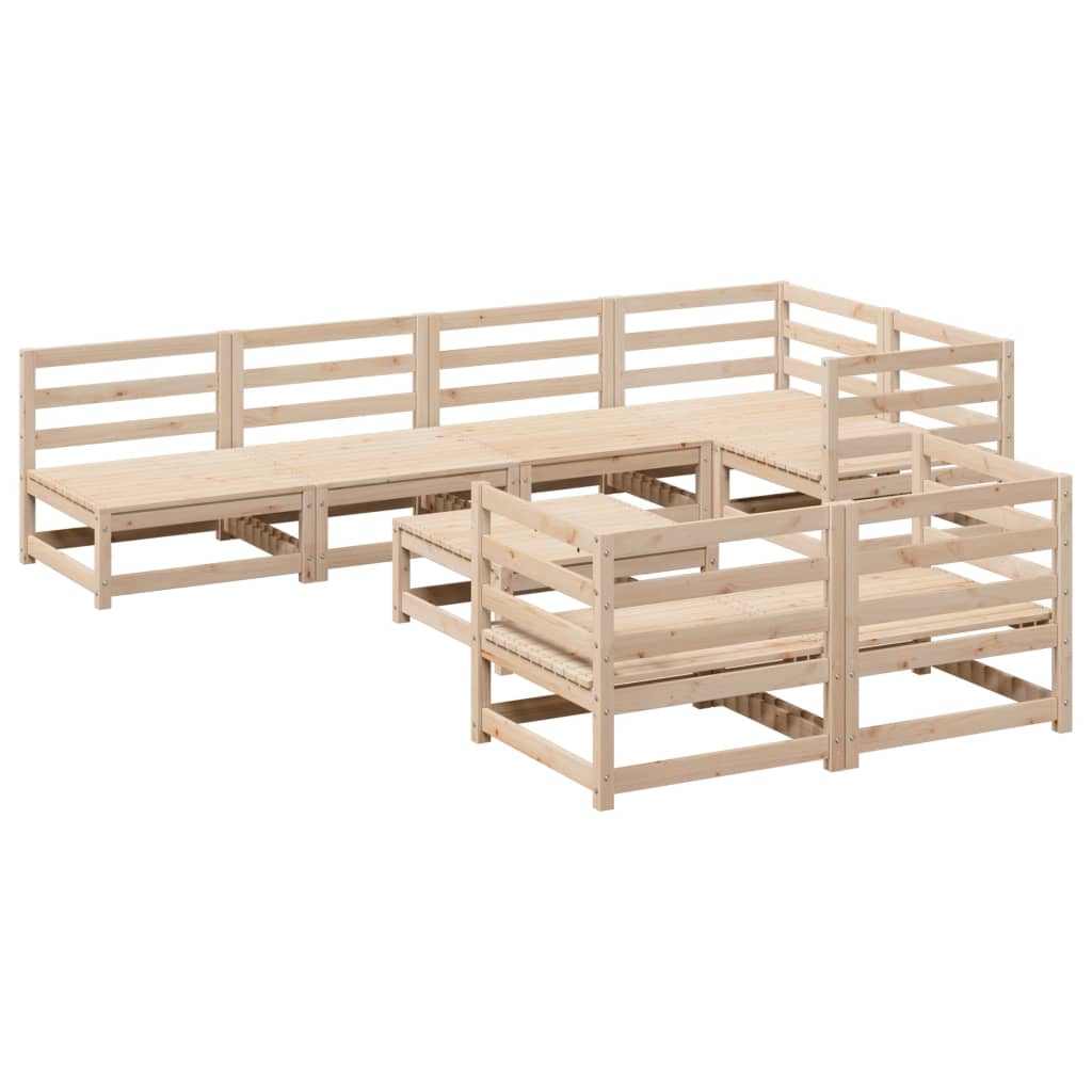 sofasæt til haven 8 dele massivt fyrretræ