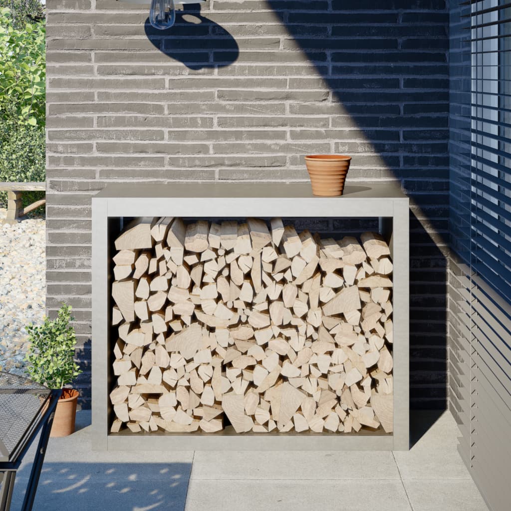 brændestativ 100x40x80 cm rustfrit stål
