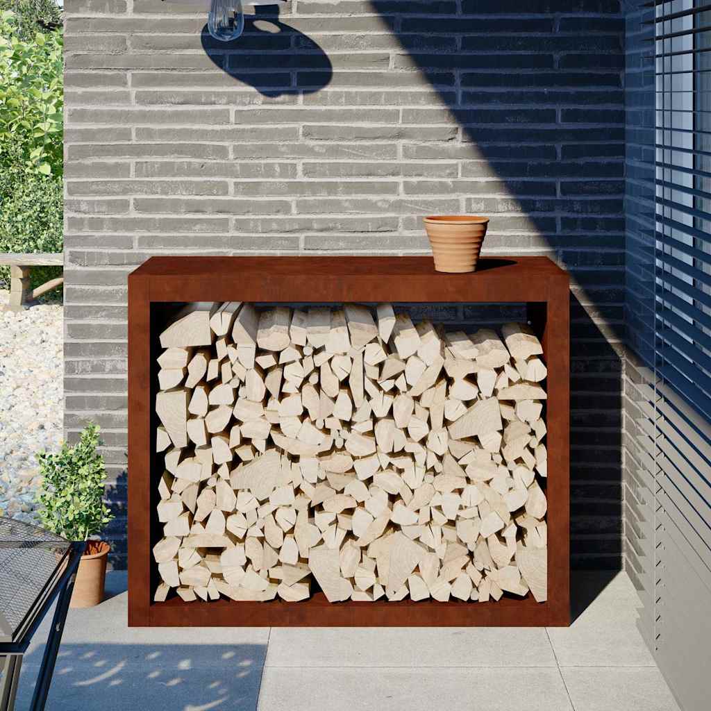 Brændereol 100x40x80 cm i vejrbestandigt stål