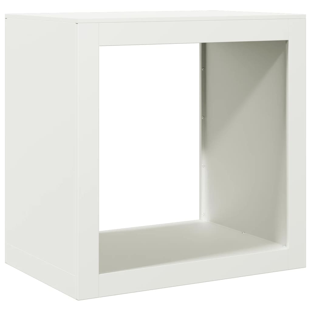 brændestativ 60x40x60 cm stål hvid