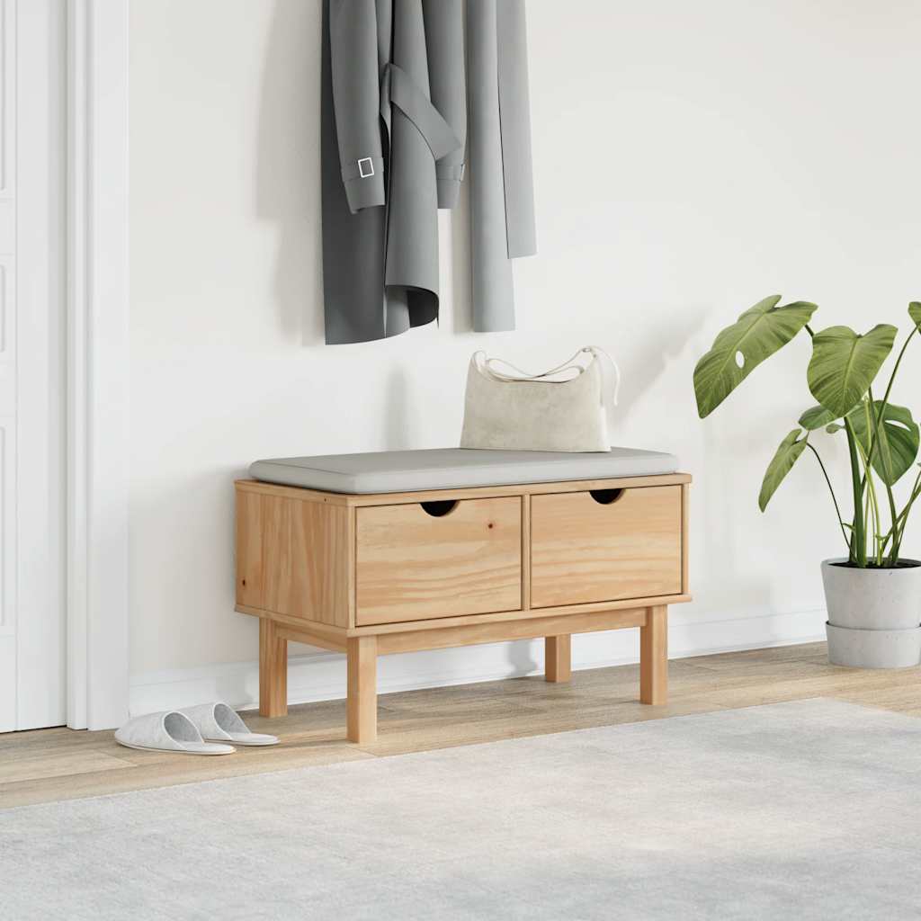 entrébænk OTTA 80x40x45 cm massivt fyrretræ