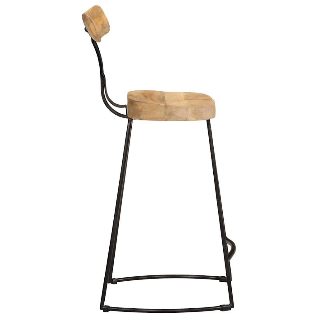 barstole 2 stk. 49x43x88 cm massivt mangotræ