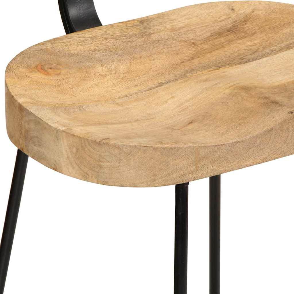 barstole 2 stk. 49x43x88 cm massivt mangotræ
