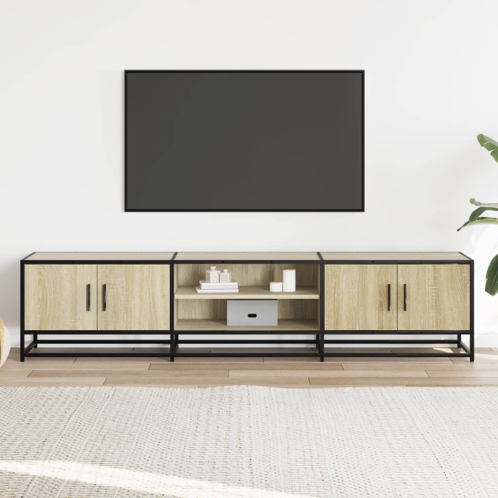 tv-bord 180x35x41 cm konstrueret træ sonoma-eg